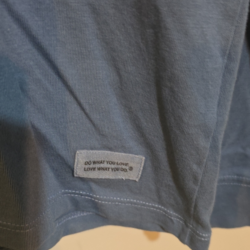 Life is Good Crusher Tee Womens Large Blue Let It Snow Snowman Long Sleeve - Picture 3 of 7